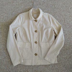 JJill unlined cotton lightweight Jacket with hint of stretch, EUC